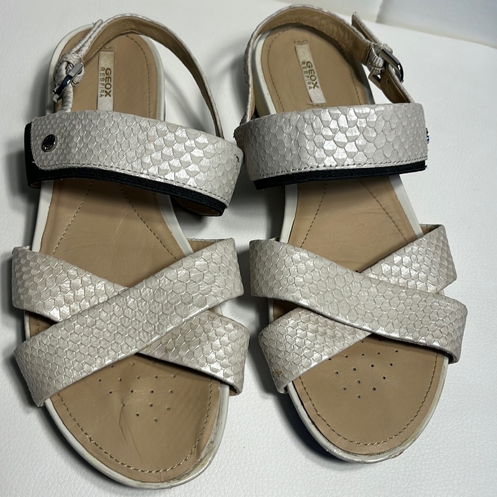 GEOX Sandals, light grey, size 8